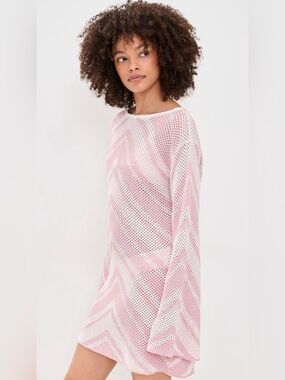 Seven Wonders Light Pink Mesh Shift Dress, size Large